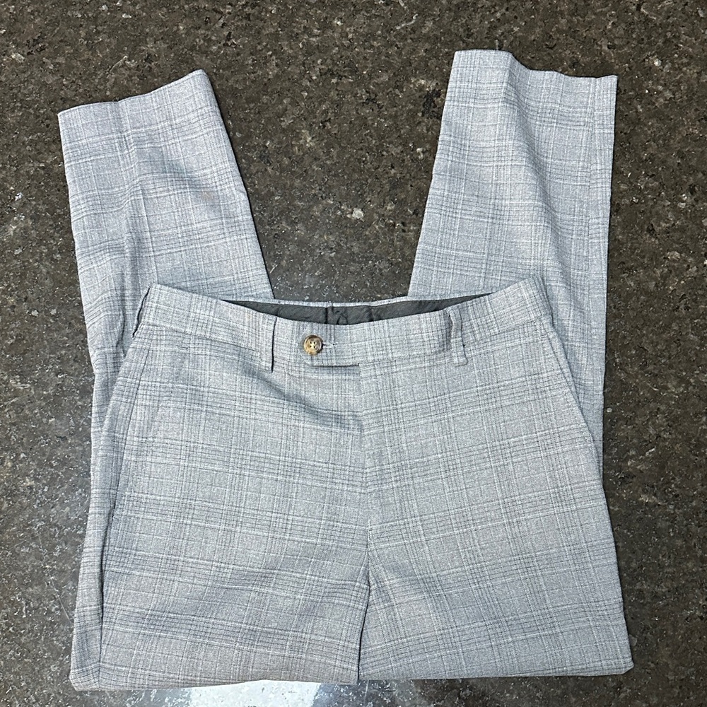 Lauren‎ Ralph Lauren Dress Pants Womens 12R Grey Glen Plaid Stretch Trousers